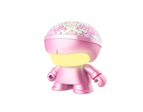 Фото №2 - Акустика XOOPAR - Mini XBOY (7,5 cm, розовая с пайетками металлик, Bluetooth)
