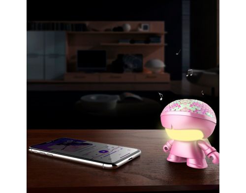 Фото №3 - Акустика XOOPAR - Mini XBOY (7,5 cm, розовая с пайетками металлик, Bluetooth)