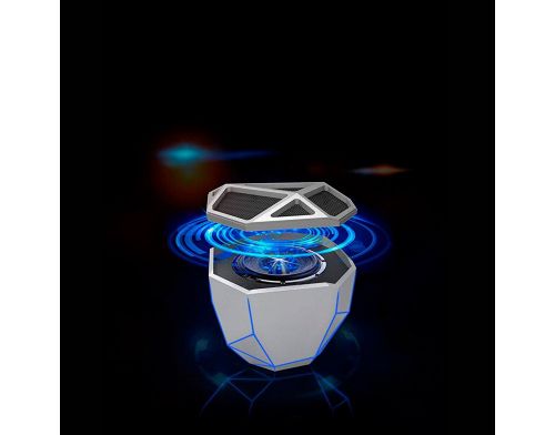 Фото №3 - Акустика XOOPAR - GEO SPEAKER (серебристая с синей LED-подсветкой,Bluetooth,моно)