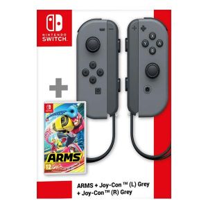 Геймпад NINTENDO SWITCH JOY-CON СЕРЫЙ + ARMS
