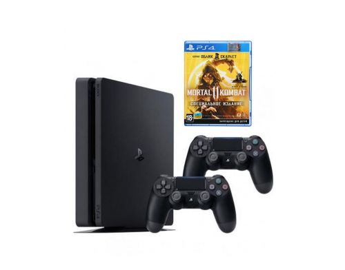 Фото №1 - Sony PlayStation 4 SLIM 500gb + Доп Джойстик Version 2 + Mortal Kombat 11 PS4 русская версия