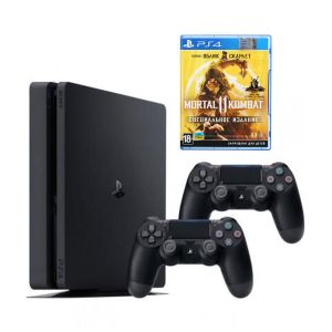Sony PlayStation 4 SLIM 1 TB + Доп Джойстик Version 2 + Mortal Kombat 11 PS4 русская версия