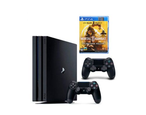 Фото №1 - Sony PlayStation 4 PRO 1 TB + Доп Джойстик Version 2 + Mortal Kombat 11 PS4 русская версия