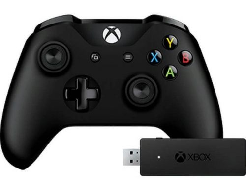 Фото №1 - Microsoft Xbox One S Black Wireless Controller + Adapter for Windows Б.У.