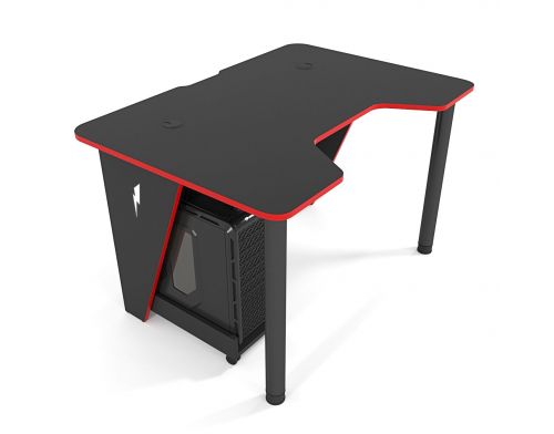 Фото №2 - Геймерский игровой стол ZEUS™ IVAR-1200, черный/красный