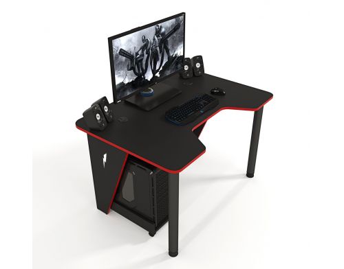 Фото №5 - Геймерский игровой стол ZEUS™ IVAR-1200, черный/красный