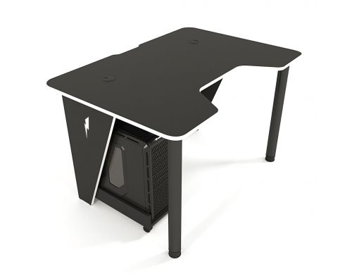 Фото №2 - Геймерский игровой стол ZEUS™ IVAR-1200, черный/белый