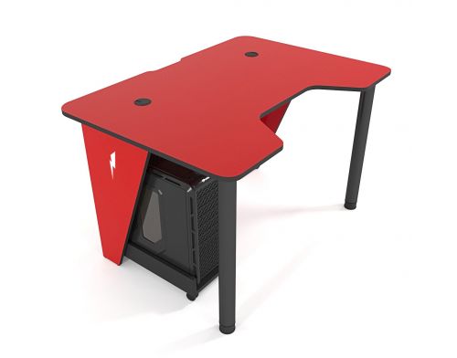 Фото №2 - Геймерский игровой стол ZEUS™ IVAR-1200, красный/черный