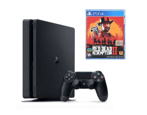 Фото №1 - Sony PlayStation 4 SLIM 1 TB + Red Dead Redemption 2 (Гарантия 18 месяцев)
