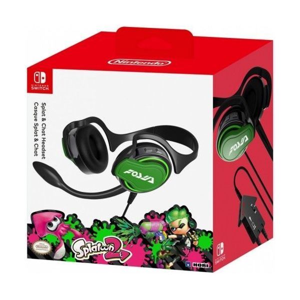 Наушники Hori Splatoon 2 Splat & Chat Headset для Nintendo Switch Officially Licensed by Nintendo Б/У фото №3