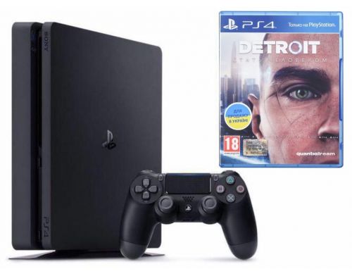 Фото №1 - Sony PlayStation 4 SLIM 500GB + Detroit: Become Human  (Гарантия 18 месяцев)