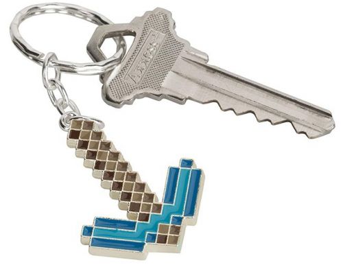 Фото №2 - Брелок JINX Minecraft Keychain - Diamond Pickaxe