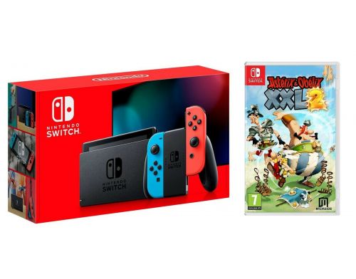Фото №1 - Nintendo Switch Neon blue/red - Обновлённая версия + Asterix & Obelix XXL 2 для Nintendo Switch