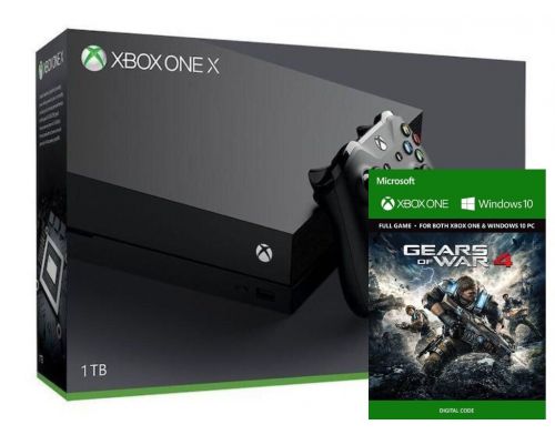 Фото №1 - Xbox ONE X 1TB + ваучер на загрузку игры Gears of War 4 ( Гарантия 18 месяцев)