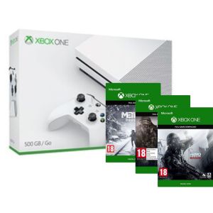 Xbox ONE S 500Gb + Ваучер на загрузку серии игр Metro (Гарантия 18 месяцев)