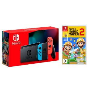 Портативна ігрова консоль Nintendo Switch Neon blue/red - Оновлена версія + Super Mario Maker 2