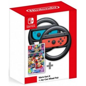 Игра Mario Kart 8 Deluxe & Two Official Joy-Con Steering Wheels