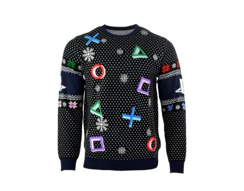 Фото №1 - Свитер чёрный Official PlayStation Symbols Black Christmas, размер - XL