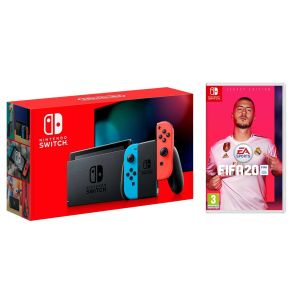 Nintendo Switch Neon blue/red - Обновлённая версия + FIFA 20 (Гарантия 18 месяцев)
