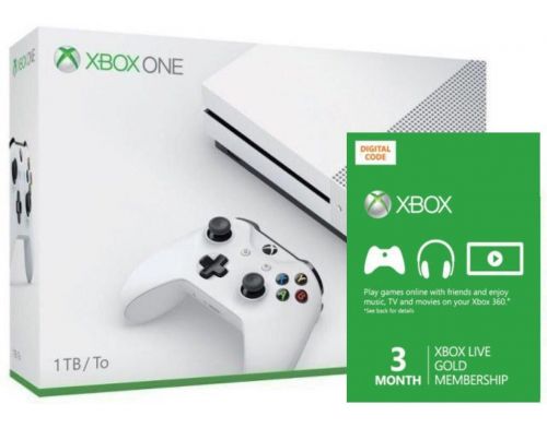 Фото №1 - Xbox ONE S 1TB + Microsoft Xbox Live Gold 3 мес EU/RU/USA (Гарантия 18 месяцев)