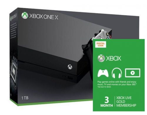 Фото №1 - Xbox ONE X 1TB + Microsoft Xbox Live Gold 3 мес EU/RU/USA (Гарантия 18 месяцев)