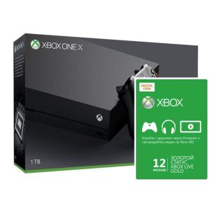 Xbox ONE X 1TB + Microsoft Xbox Live Gold 12 мес EU/RU/USA (Гарантия 18 месяцев)
