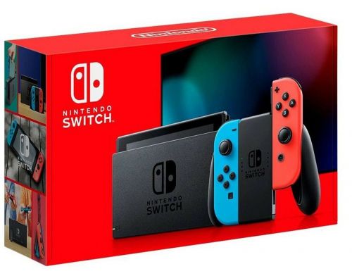 Фото №1 - Nintendo Switch Neon blue/red - Обновлённая версия (Гарантия 18 месяцев)