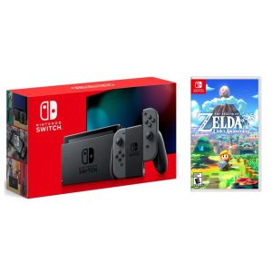 Nintendo Switch Gray - Обновлённая версия + The Legend of Zelda: Link's Awakening (Гарантия 18 месяцев)