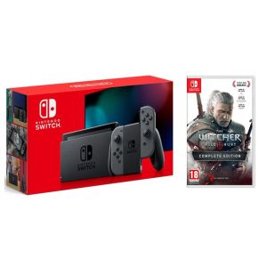 Nintendo Switch Gray - Обновлённая версия + The Witcher 3: Wild Hunt - Complete Edition (Гарантия 18 месяцев)