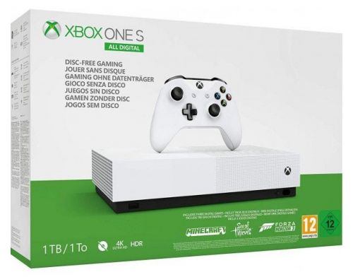 Фото №1 - Microsoft Xbox One S 1Tb White All-Digital Edition (Гарантия 18 месяцев)