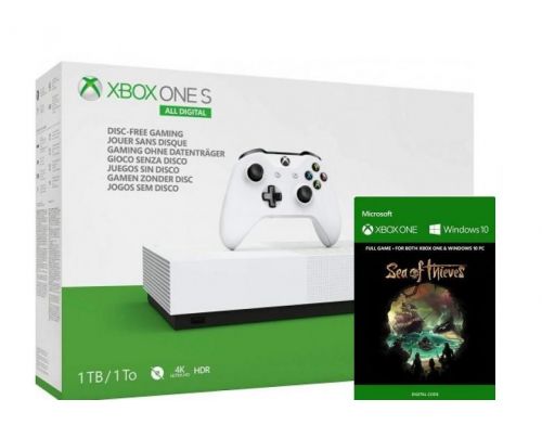 Фото №1 - Xbox One S 1Tb White All-Digital Edition + Sea of Thieves (Гарантия 18 месяцев)