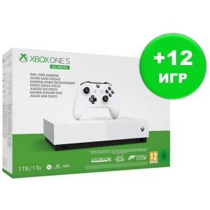 Microsoft Xbox One S 1Tb All-Digital Edition + 12 игр