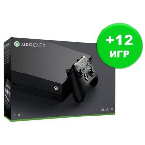 Microsoft Xbox One X 1Tb + 12 игр