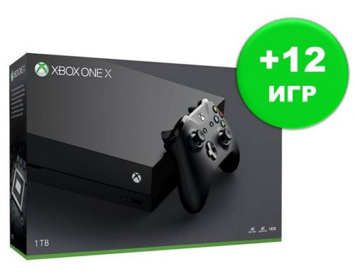 Фото №1 - Microsoft Xbox One X 1Tb + 12 игр