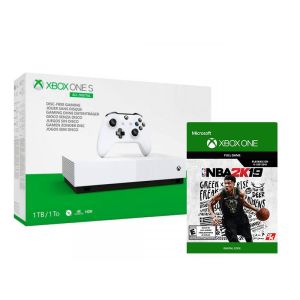 Microsoft Xbox One S 1Tb White All-Digital Edition + Ваучер на скачивание NBA 2K19 (Гарантия 18 месяцев)