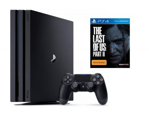 Фото №1 - Sony PlayStation 4 PRO 1TB Black + Игра The Last of Us Part II (Гарантия 18 месяцев)