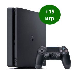Sony PlayStation 4 SLIM 1 Tb + 15 игр (Гарантия 18 месяцев)