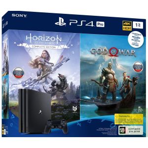 Ігрова консоль Sony Playstation 4 PRO 1Tb + God of War 4 + Horizon Zero Dawn. Complete Edition рос. версії