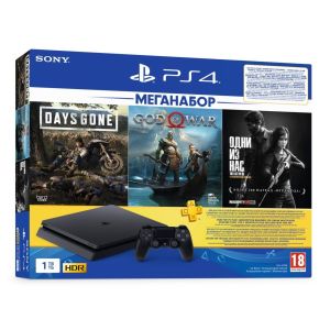 Игровая консоль SONY PlayStation 4 Slim 1Tb (Days Gone + God Of War + The Last of Us + PSPlus 3M)