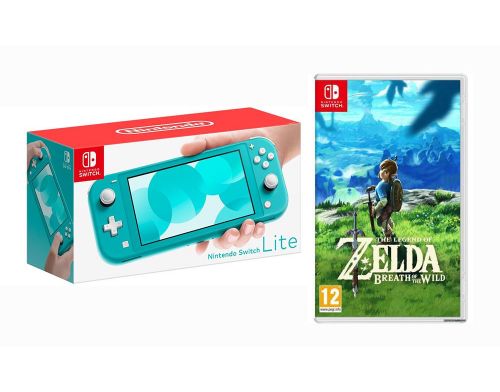 Фото №1 - Nintendo Switch Lite Turquoise + The Legend of Zelda: Breath of the Wild (Гарантия 18 месяцев)