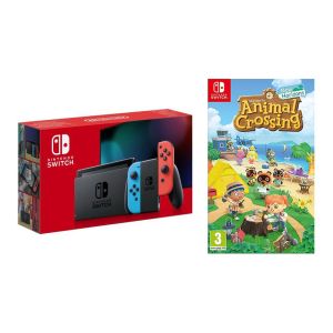 Портативна ігрова консоль Nintendo Switch Neon blue/red - Оновлена версія + Animal Crossing: New Horizons