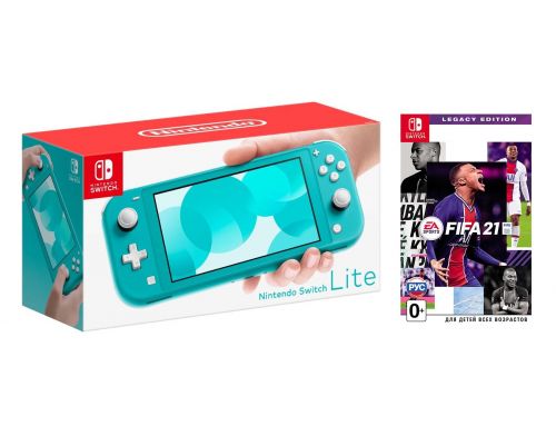 Фото №1 - Nintendo Switch Lite Turquoise + FIFA 21 (Гарантия 18 месяцев)