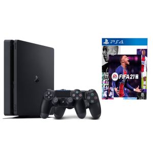 Sony PlayStation 4 SLIM 500gb + Доп Джойстик Version 2 + FIFA 21 (Гарантия 18 месяцев)