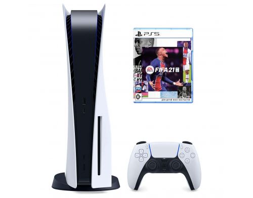 Фото №1 - Sony Playstation 5 White 1 Tb + FIFA 21 (русская версия)