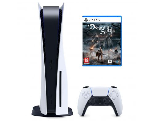 Фото №1 - Sony PlayStation 5 White 1 Tb + Demon's Souls Remake PS5 (Гарантия 18 месяцев)