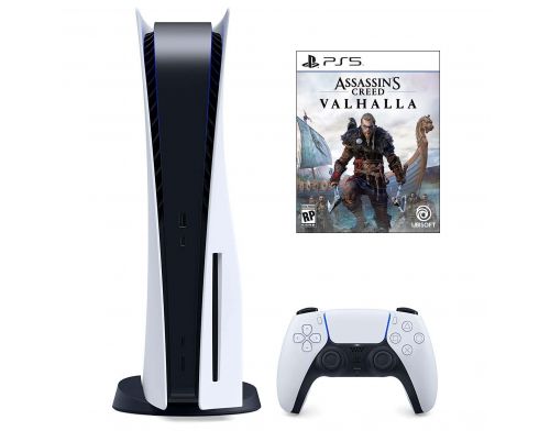 Фото №1 - Sony PlayStation 5 White 1 Tb + Assassin’s Creed Valhalla PS5 Русская версия (Гарантия 18 месяцев)