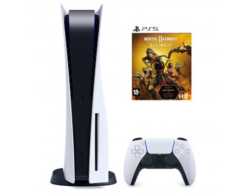 Фото №1 - Sony PlayStation 5 White 1 Tb + Mortal Kombat 11 Ultimate PS5 Русская версия (Гарантия 18 месяцев)