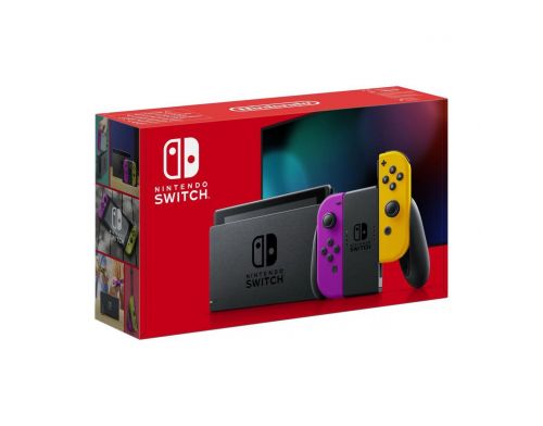Фото №1 - Nintendo Switch Neon Purple/Orange Обновлённая версия (Гарантия 18 месяцев)