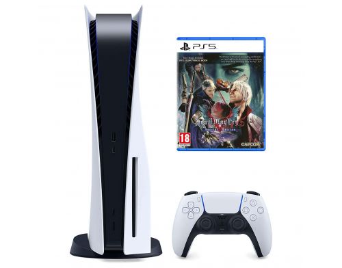 Фото №1 - Sony PlayStation 5 White 825 Gb (Гарантия 18 месяцев) + Devil May Cry 5 Special Edition PS5
