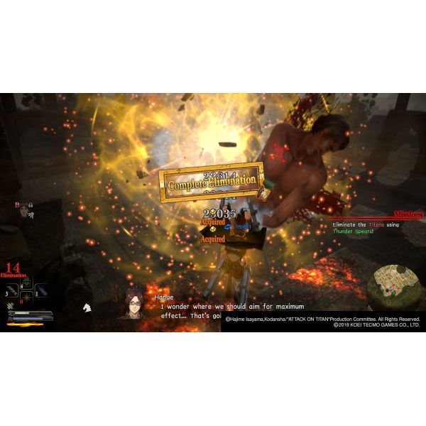 Игра Attack On Titan 2: Final Battle PS4 Английская версия Б.У. фото №5